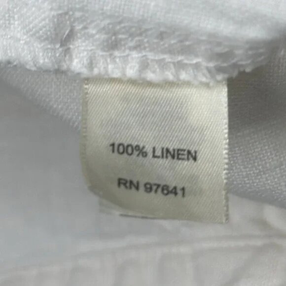 J Jill 100% White Linen Drawstring Pants - Picture 9 of 14